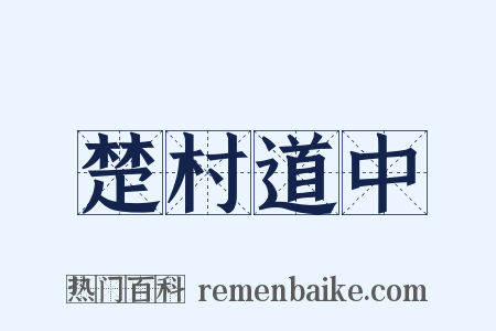 楚村道中是什么意思的图片